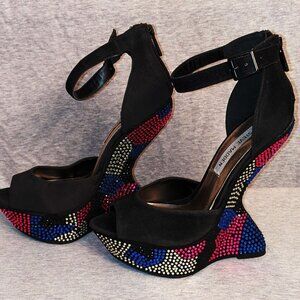 Steve Madden Sparkly Multi Colour Stiletto Heel Shoes Gimmick